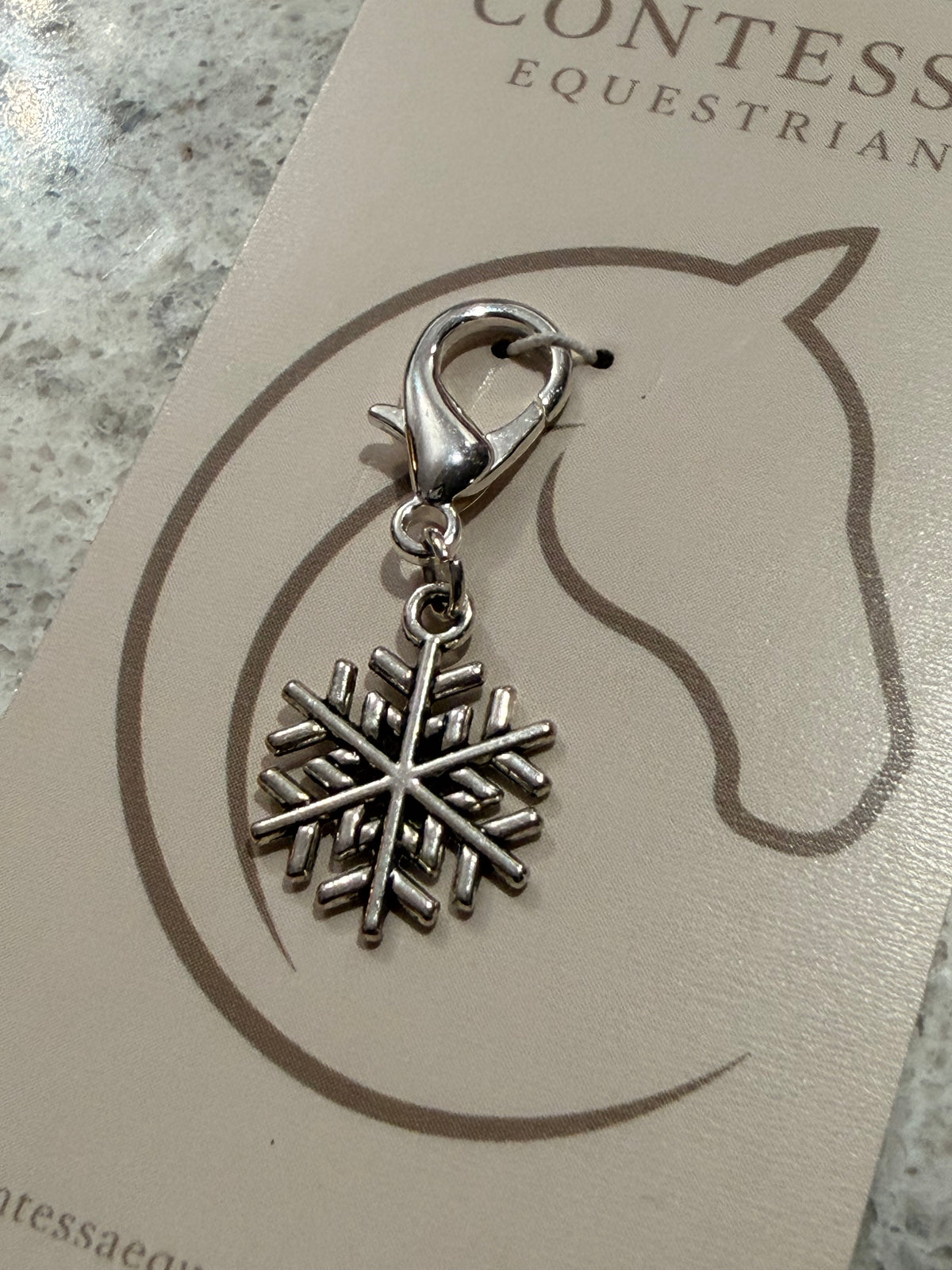 Silver Snowflake Charm