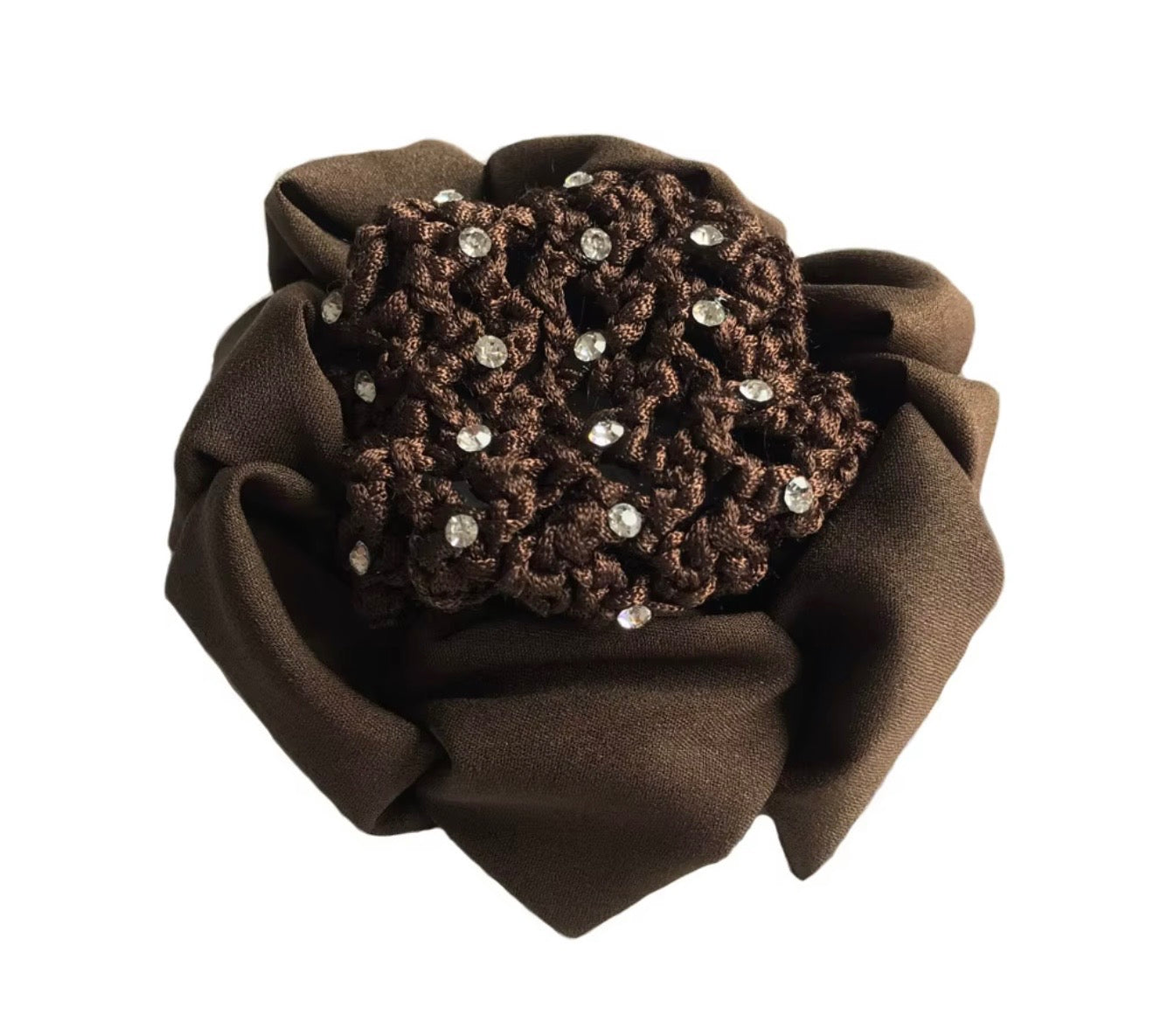 Dressage bun cover with clips