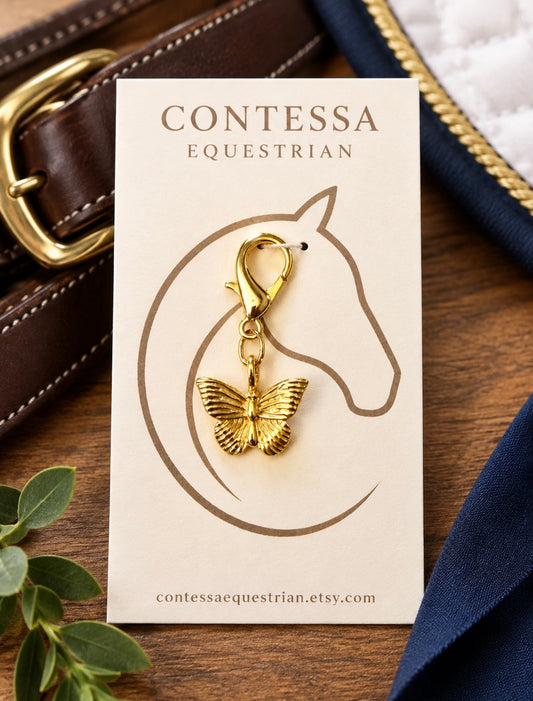 Butterfly Gold Bridle Charm