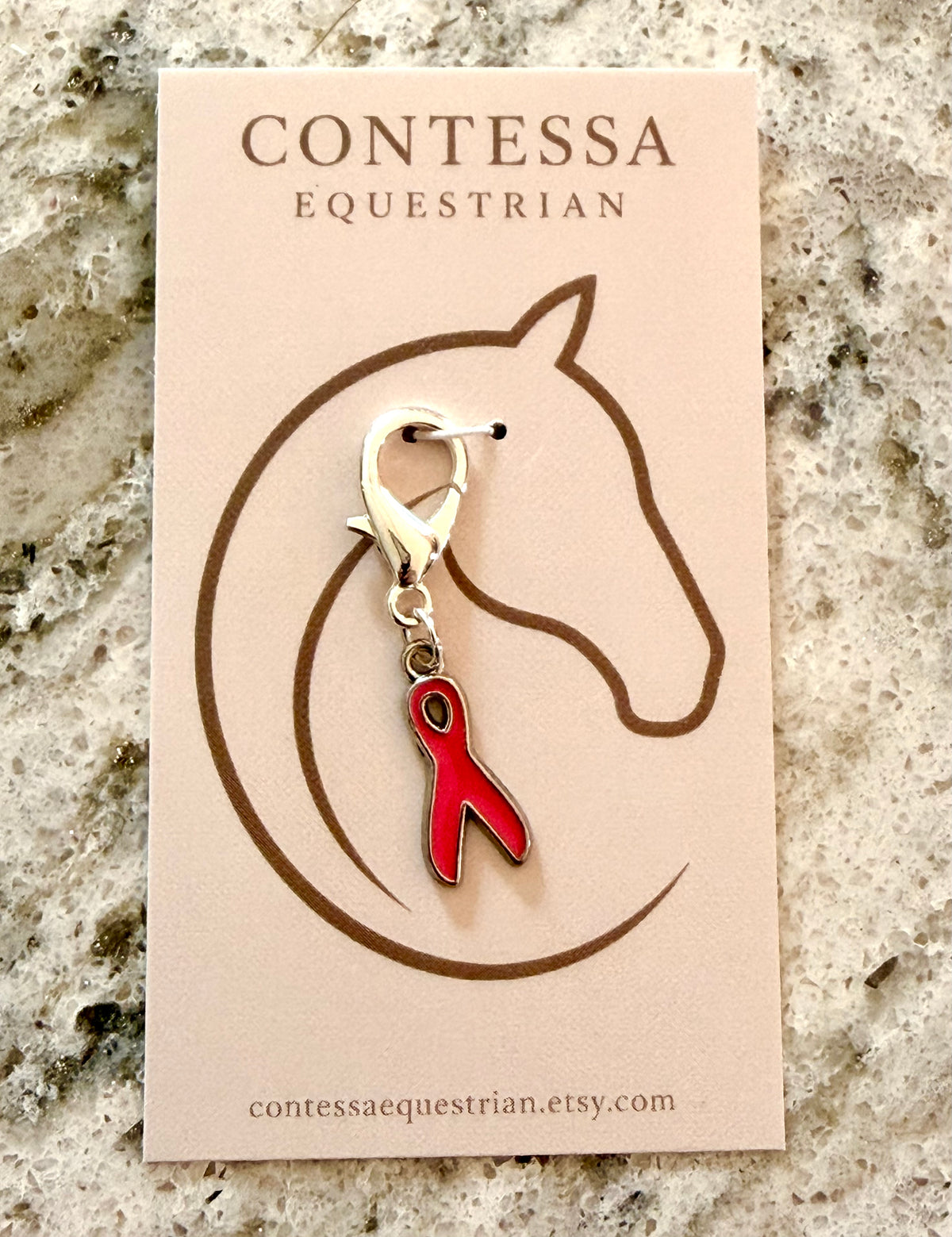 Pink Ribbon Charm