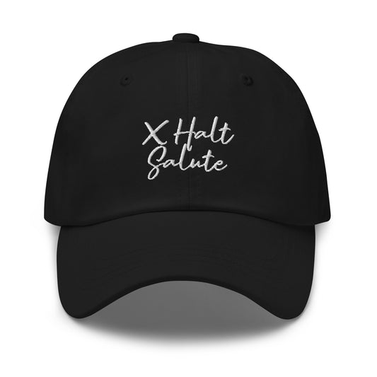 X Halt Salute Dad hat